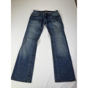 Machine Junior Girl's Denim Blue Flap Back Pockets Jeans Size 11